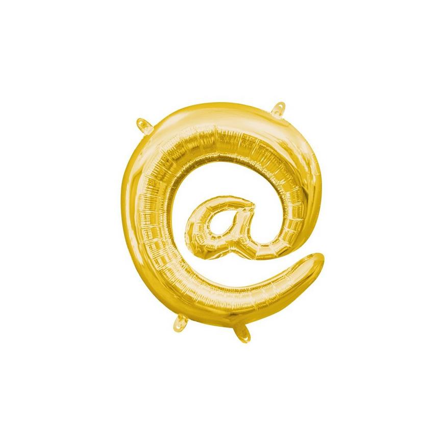 13in Air-Filled Gold Letter A-Z Balloons